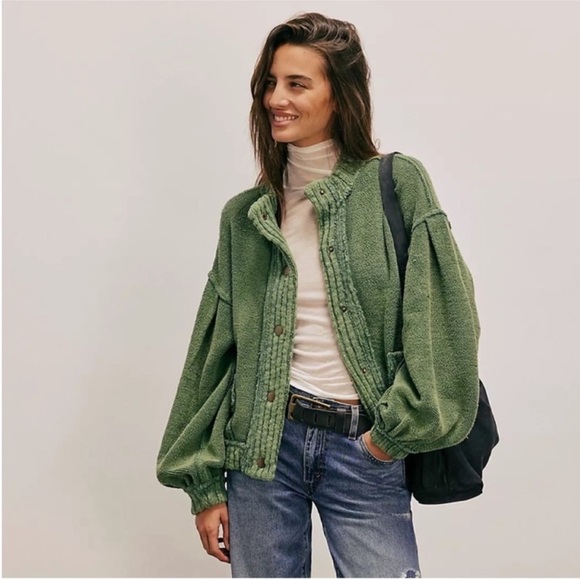 Free People Sweaters - We The Free Cute In This Cardi Frosty Spruce Medium